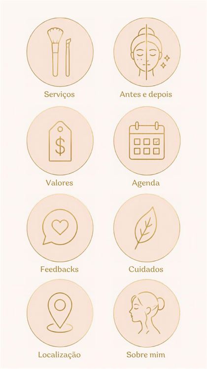 Modelo editável: Capas de destaque do Instagram
