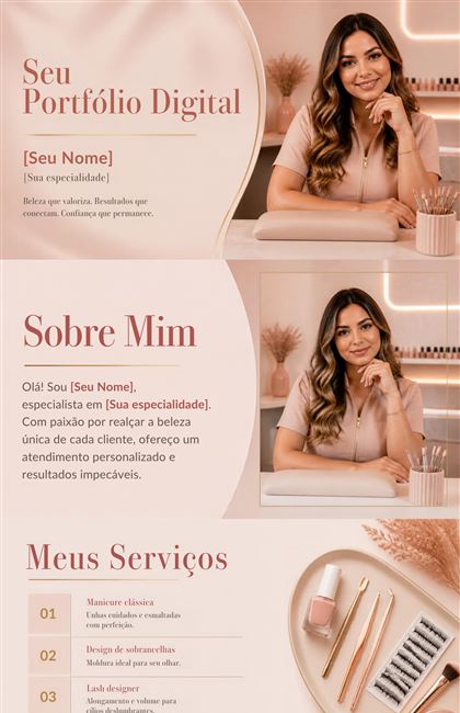 Modelo editável: Portfólio digital para mandar no WhatsApp